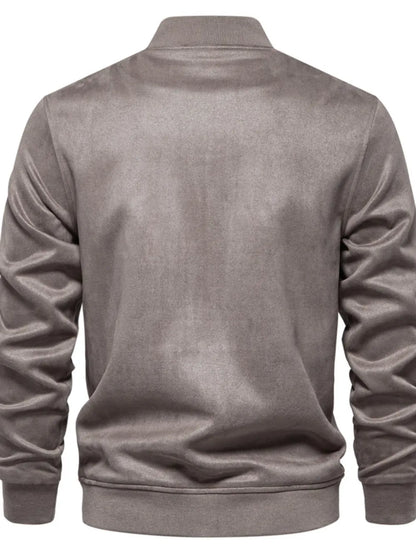 Men's Baseball Collar Snap Down Jacket