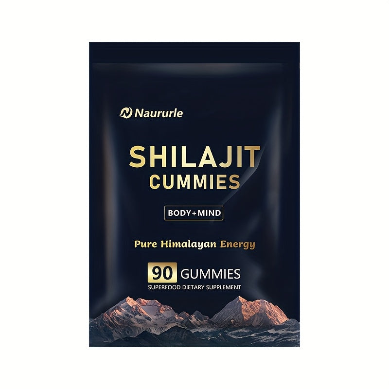 Shilajit Gummies Pure Himalayan Energy Superfood Supplement 90 Count Body & Mind Support