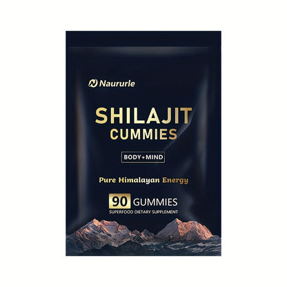 Shilajit Gummies Pure Himalayan Energy Superfood Supplement 90 Count Body & Mind Support