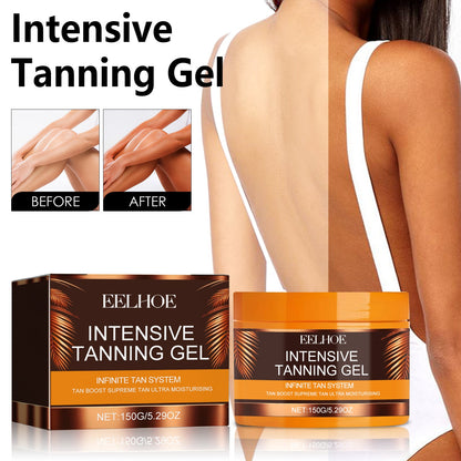 EELHOE Intensive Tanning Gel, Beach Tanning Wheat Tan Is Light And Non-Greasy