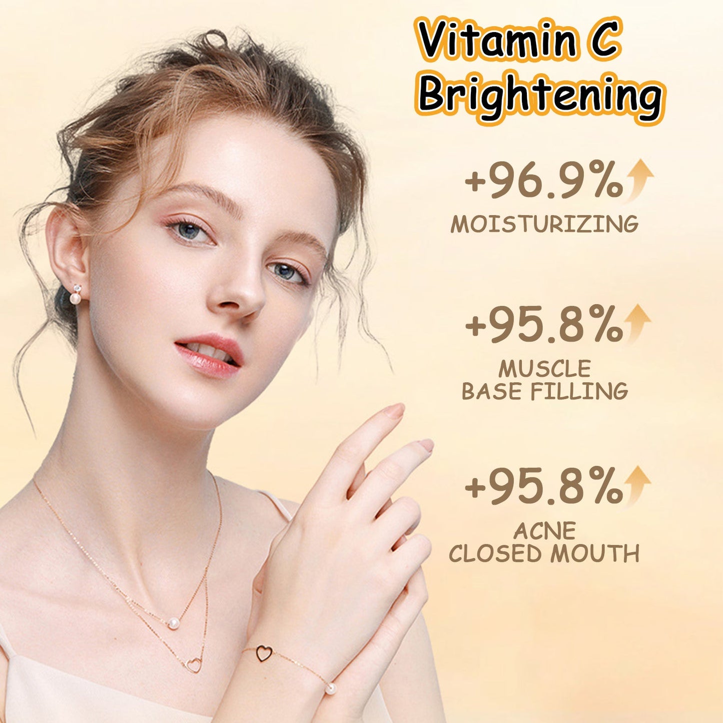 EELHOE Vitamin C Brightening Cream, Improve Drying To Reduce Fine Lines Held Acne Moist Brightens The Face Cream