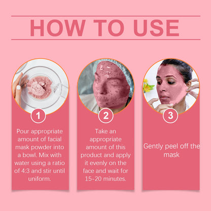 Hoygi Rose Hydrating Mask Powder Hydrating Treatment Smudge Mask Rose Essence Hydrating Mask Powder