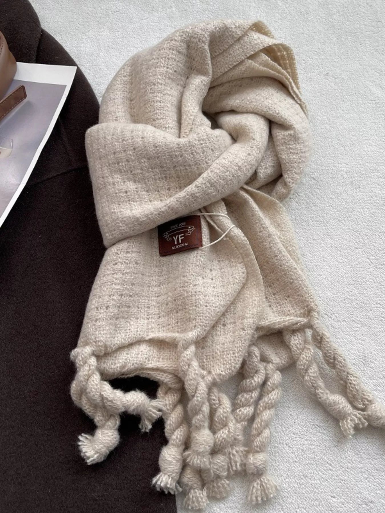 Knitted Tassel Scarf