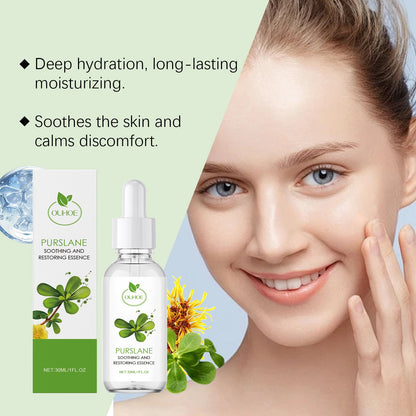 OUHOE Purslane Soothing Repair Serum, Redness Soothing Facial Hydrating Moisturizing Serum