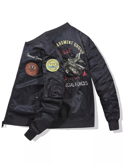Men's Plus Size Zip Up Bomber Jacket