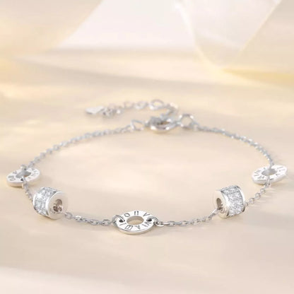 925 Sterling Silver Chain Geometric Bracelet