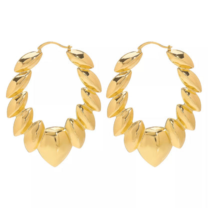 18K Gold-Plated Twisted Hoop Earrings