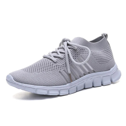 Breathable Mesh Round Toe Lace Up Athletic
