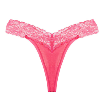 Women's Low Rise Lace Hip Leak Thong Panties