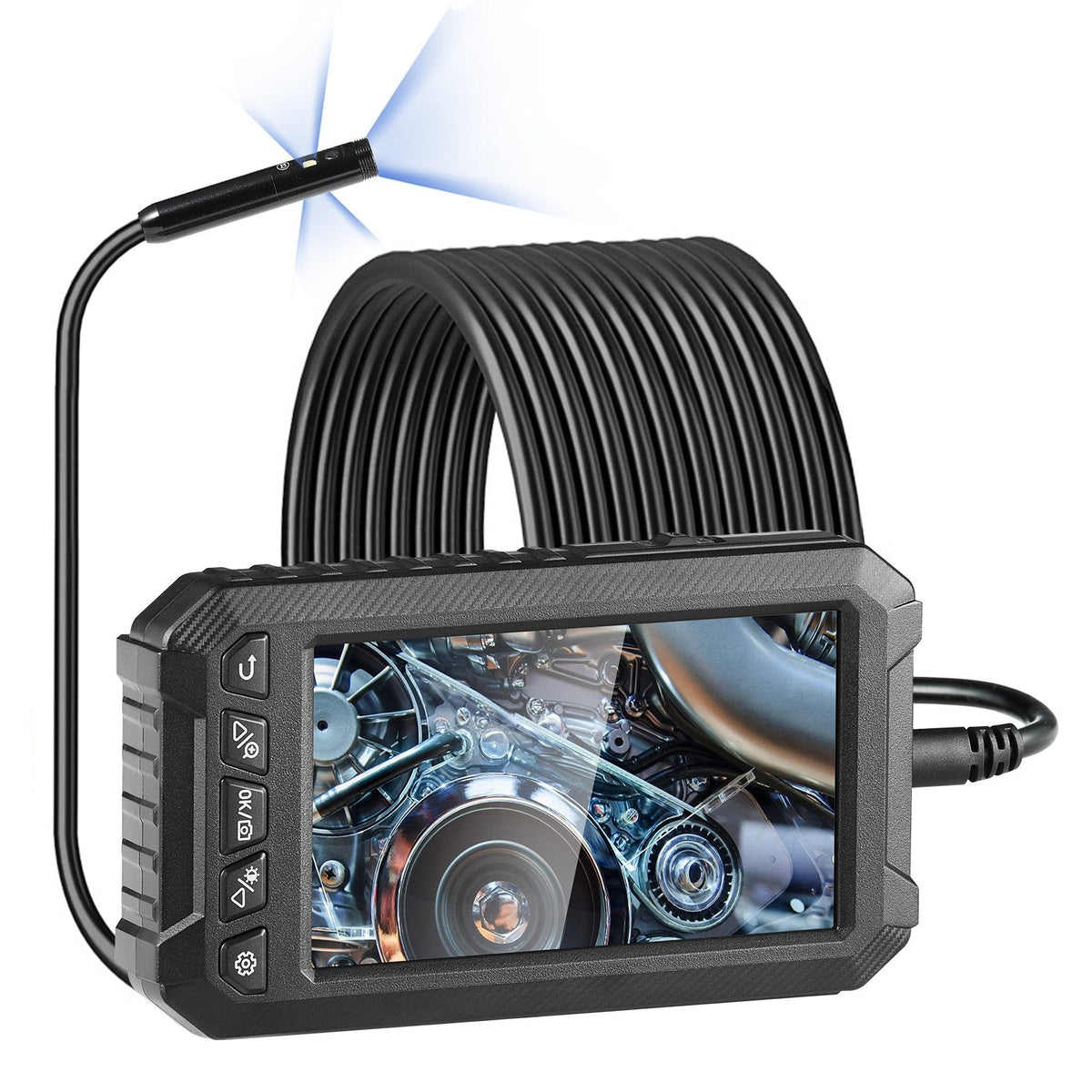 VEVOR Endoscope Camera With Lights Triple Lens Borescope 16.4FT Cable  Screen