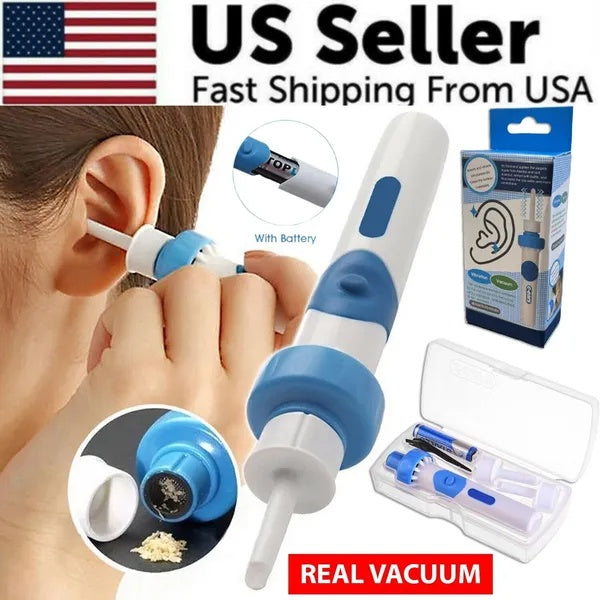 Safety Electric Cordless Vacuum Ear Cleaner Wax Remover Painless Cleaning Tool