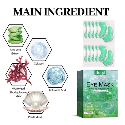 Hoygi Aloe Vera Eye Gel Patch Reduces Fine Lines Under Eyes, Dark Circles Under Eyes, Firming Eyes, Anti-Wrinkle And Moisturizing Eye Patch
