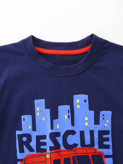 Children's Rescue Team Graphic Short Sleeve T-Shirt
