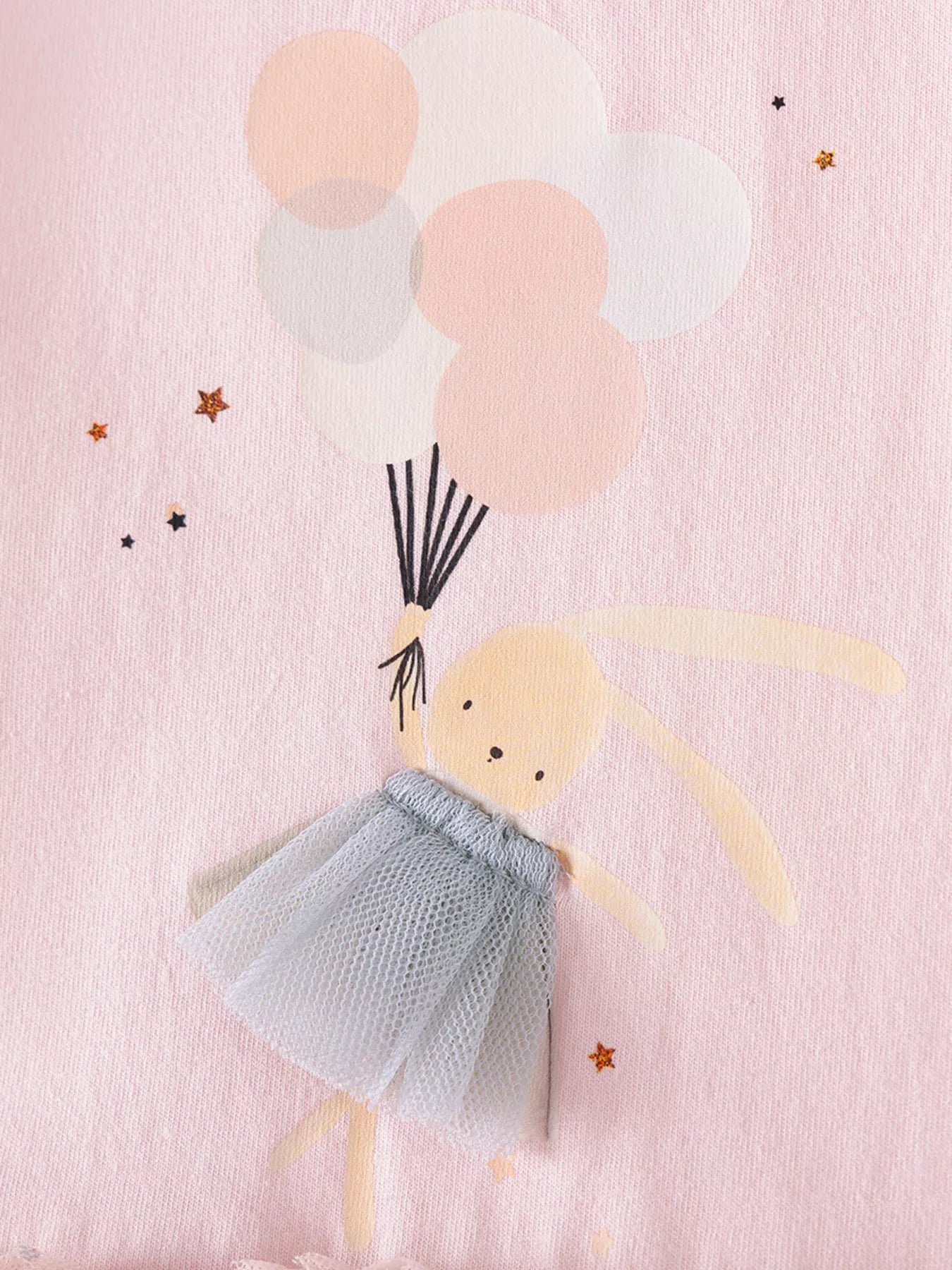 Children's Rabbit Long Sleeve Tulle Dress
