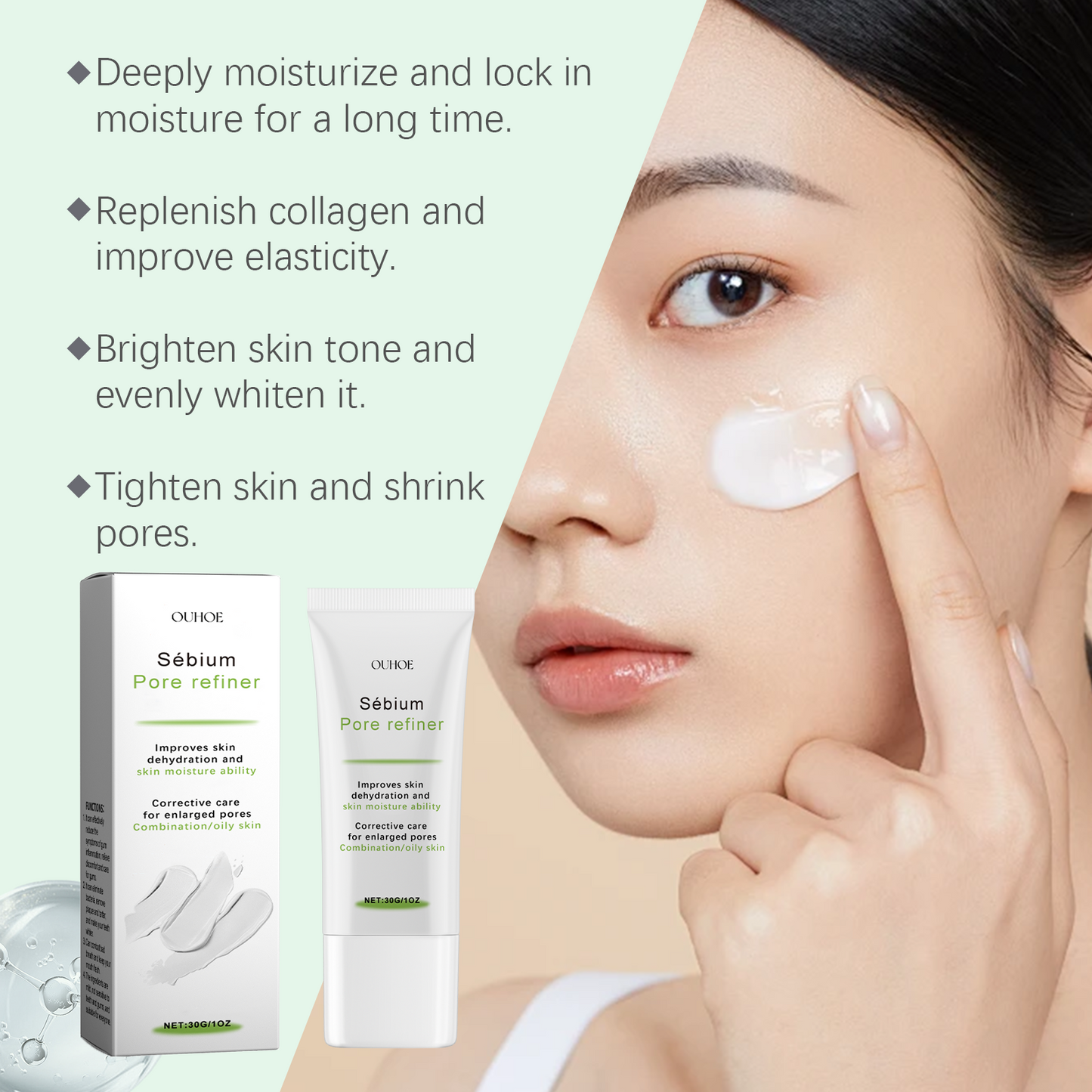 OUHOE Face Firming Cream Gently Moisturizes Facial Skin, Brightening, Firming And Glowing Moisturizing Cream