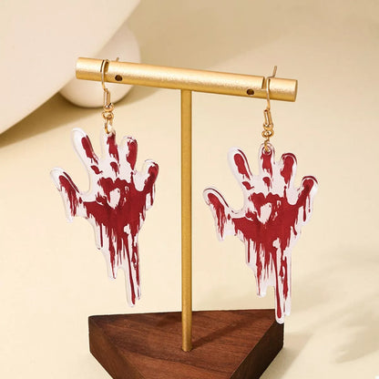 Halloween Bloody Hand Dangle Earrings