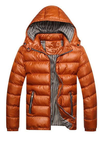 Men's Plus Size Lightweight Hooded Puffer Jacket