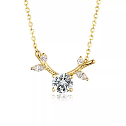 18K Gold-Plated 925 Sterling Silver Moissanite Necklace