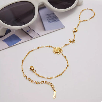 18K Gold-Plated Chain Sun Bracelet