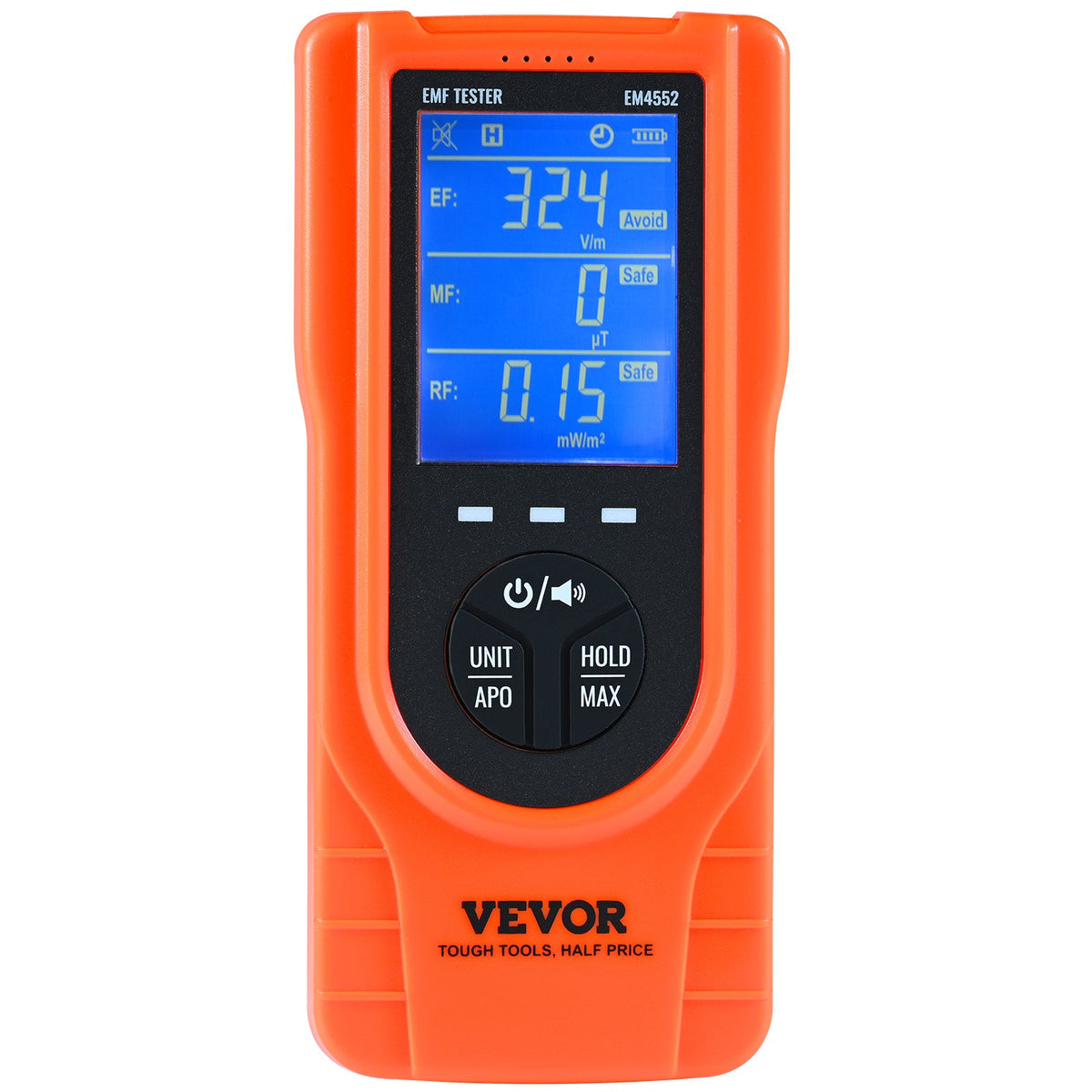 VEVOR  EMF Meter, 5Hz  3.5GHz, Handheld Rechargeable Electromagnetic Field Radiation Detector, Digital LCD EMF Tester For EF MF RF Home Inspections Outdoor Ghost Hunting Paranormal Equipment