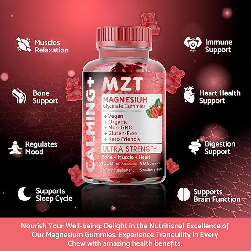 Magnesium Glycinate Strawberry Soft Candy