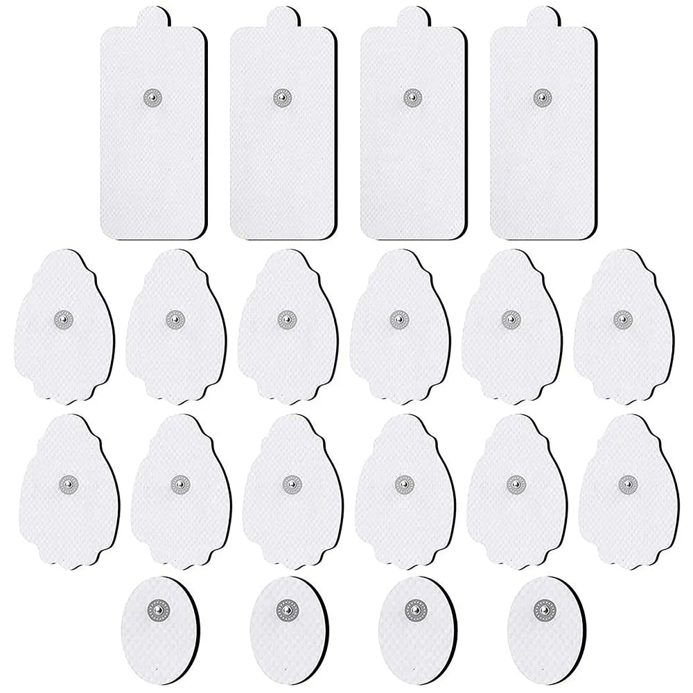 TENS/EMS Unit Replacement Pads NURSAL 20 Pack 3.5mm Snap Electrode Pads For Electrotherapy (Not Fit NURSAL Blue Tens) Reuse More Than 30 Times, Compatible With MEDVICE,Belifu TENS Machine