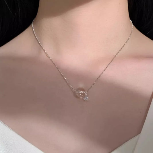 925 Sterling Silver Crystal Pendant Necklace