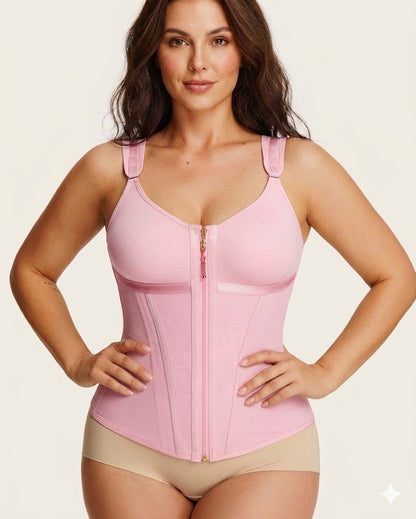 Double-Layer Tummy Control Waist Shaper Girdle With Bra