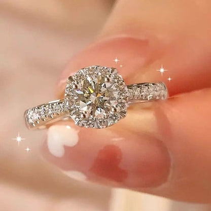1 Carat 925 Sterling Silver Moissanite Ring