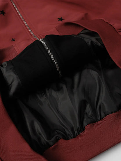Men's Star Zip Up Hooded Jacket