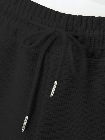 Men's Full Size Zip Up Top and Pants Set Plus Size