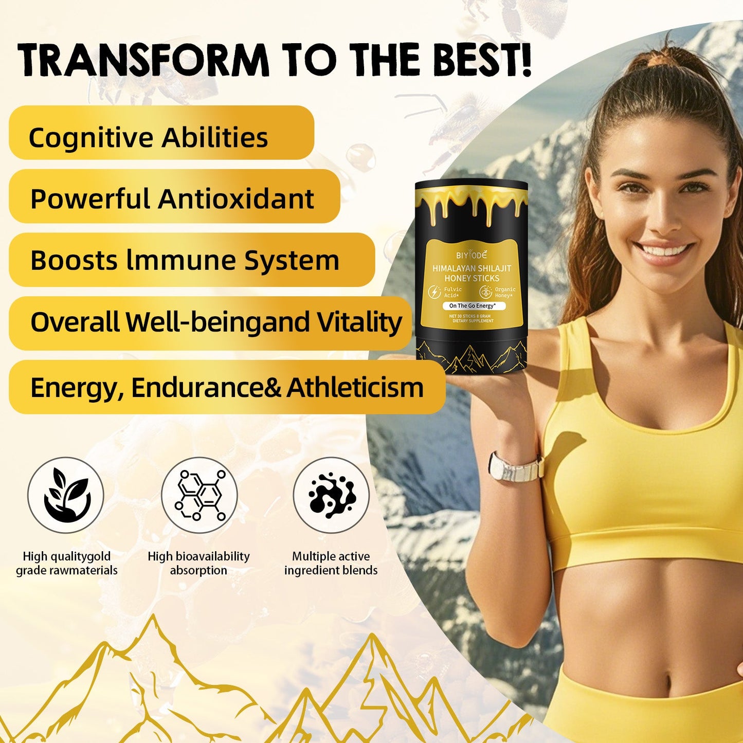 Wholesale Pure Shilajit Resin Himalayan Original Shilajit Supplement Honey Sticks Gold Shilajit