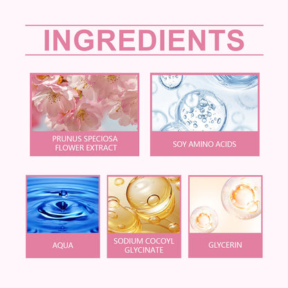 Jaysuing Cherry Blossom Hydrating Cleanser Cleanser For Facial Skin Is A Smooth, Hydrating, Oil-Control Cleanser