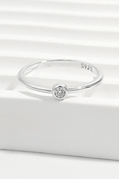 925 Sterling Silver Inland Zircon Ring