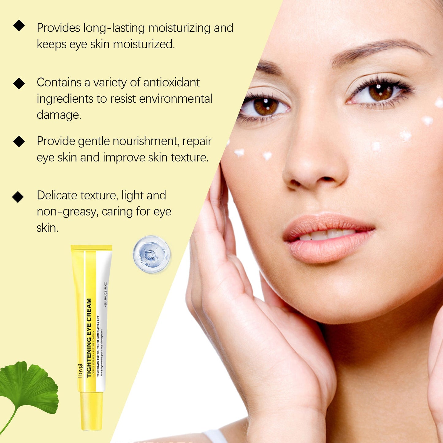 Hoygi Eye Cream Eye Essence Reduces Fine Lines Under Eye Bags, Moisturizes And Improves Eye Condition, Nourishes Tenderness And Brightening