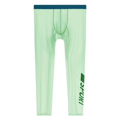 Ice Silk High Elastic Seamless Quick-drying Tight Ultra-thin Pajama Pants