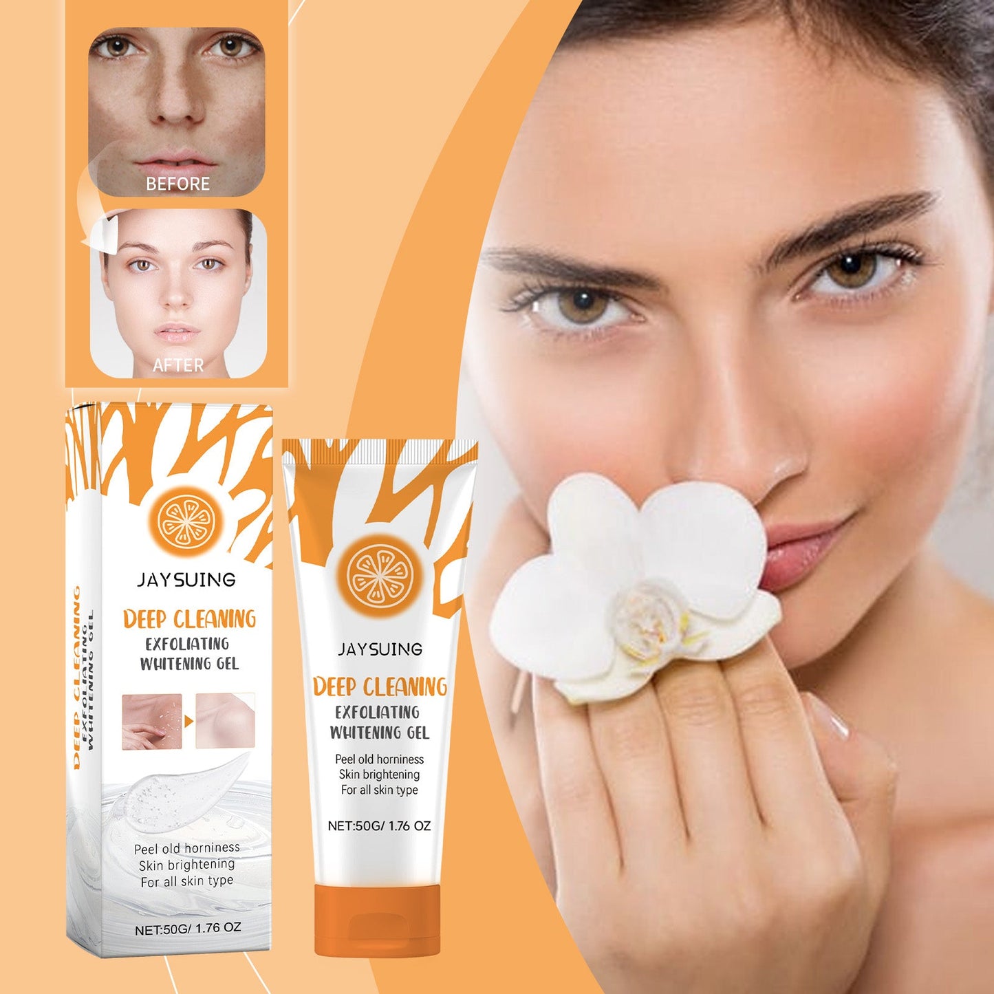 Jaysuing Exfoliating Gel Cleanses Body Exfoliating Chicken Skin And Moisturizes Skin All Over Your Body