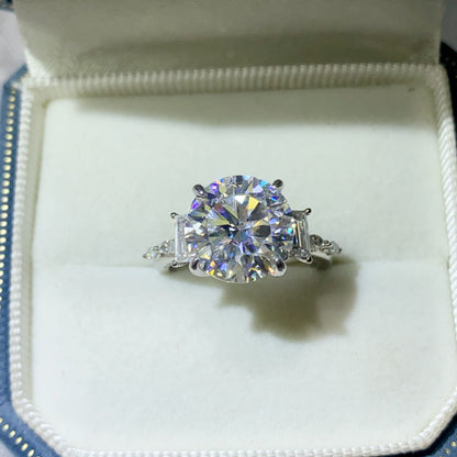8 Carat Moissanite 925 Sterling Silver Ring