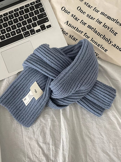 Knitted Ribbed Scarf
