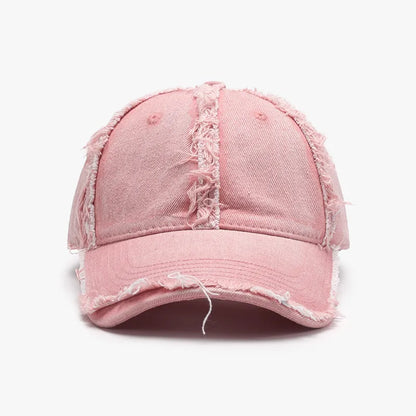 Raw Hem Cotton Baseball Cap