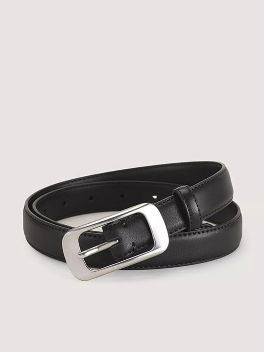 Classic Silver Buckle Belt