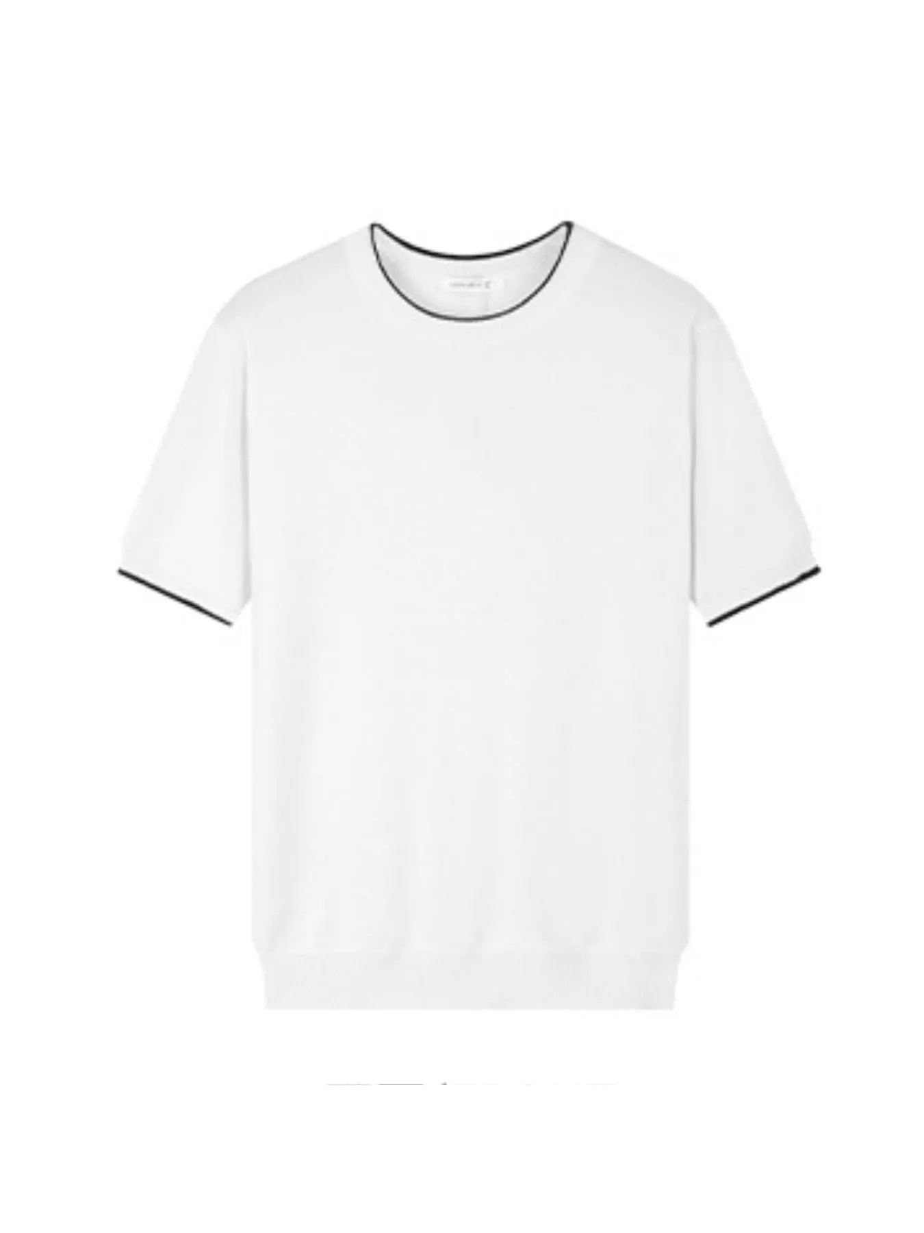 Men's Plus Size Contrast Trim Crew Neck T-Shirt