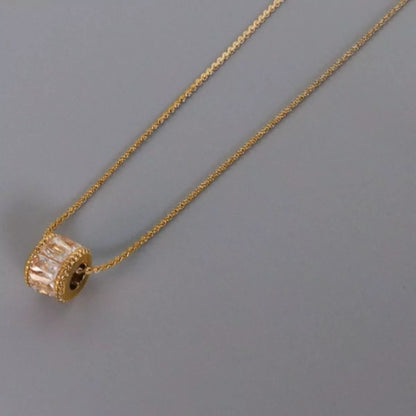 18K Gold-Plated Zircon Minimalist Necklace