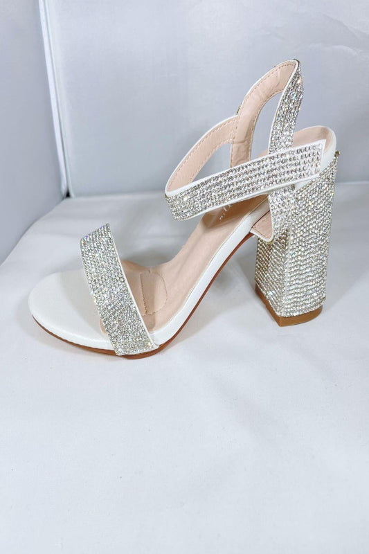Anna Rhinestone Block-Heel
