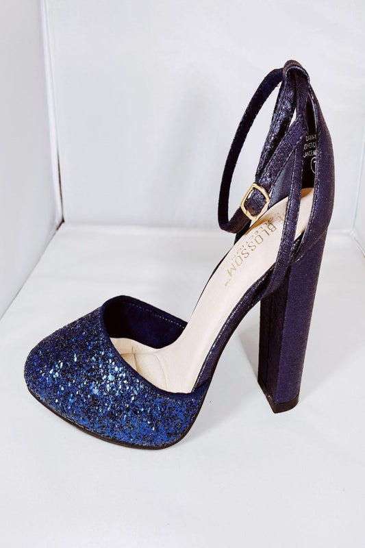 Navy Sparkle Heel