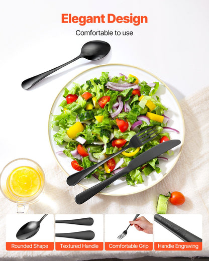30-Piece Silverware Set Stainless Steel Cutlery Flatware Utensil Kitchen For 6
