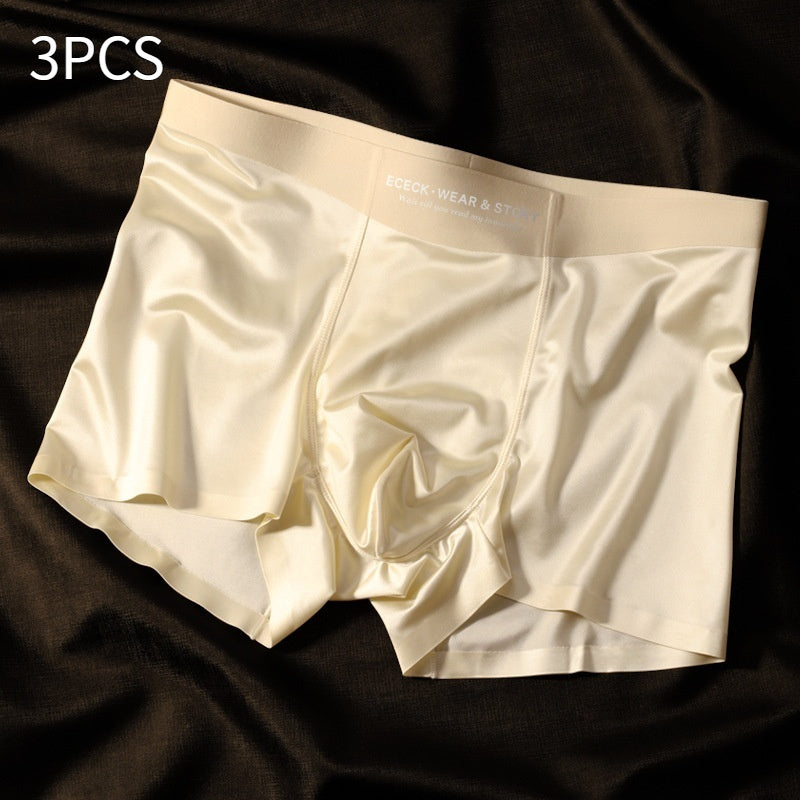 Men's Colorblock High-grade Ice Silk Underwear