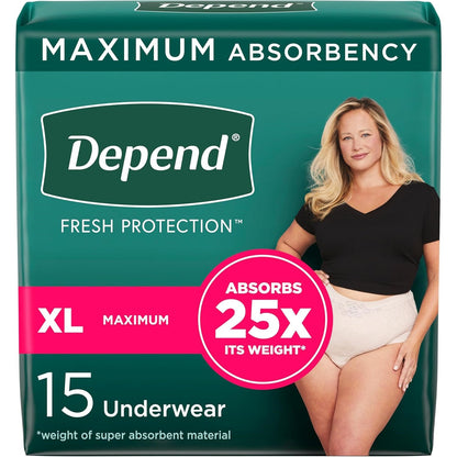 Depend Fresh Protection Underwear for Women, Maximum