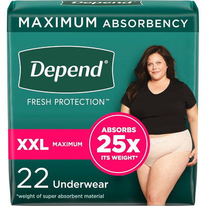Depend Fresh Protection Underwear for Women, Maximum