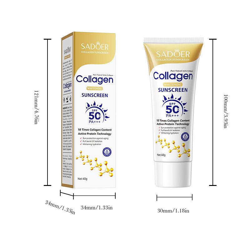 SADOER Collagen Anti-Aging Whitening Sunscreen Cream 40g